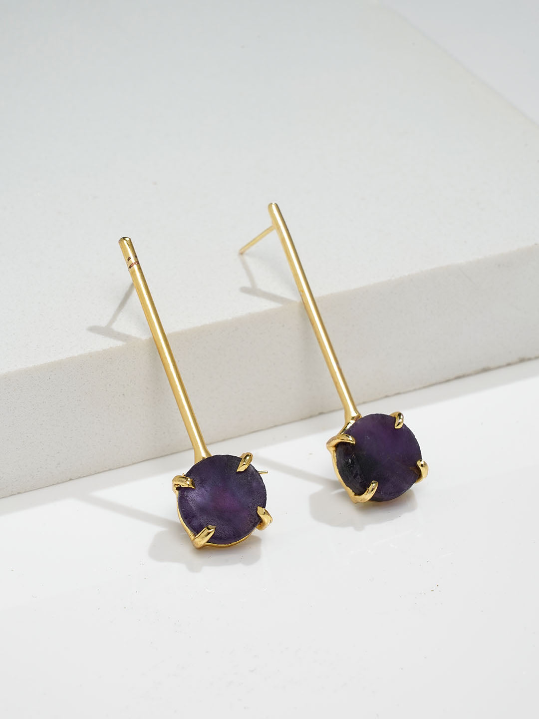 Long Amethyst Earring