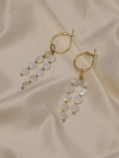 Flat Pearl dangler Earring